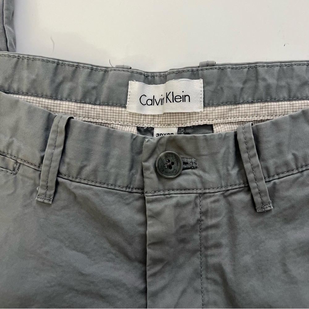 Men's Calvin Klein Gray Cotton Dress Pants Size 30x29 - Picture 4 of 11